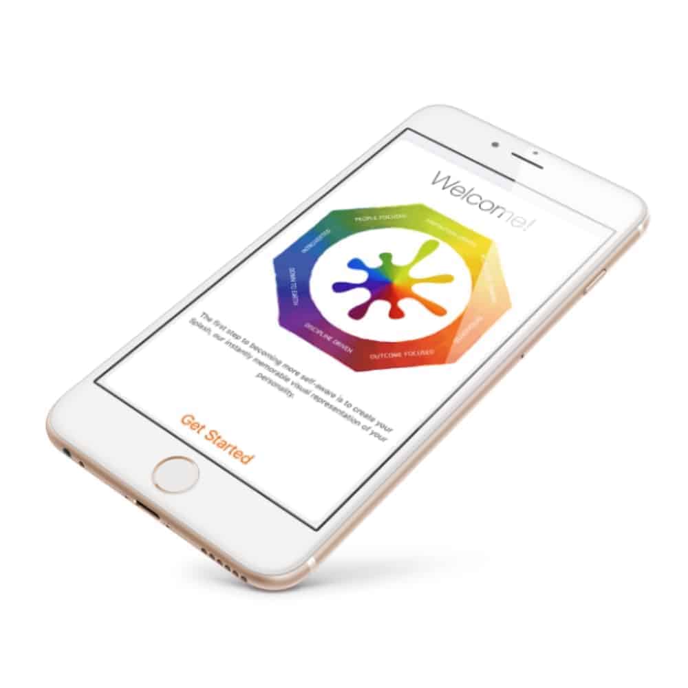 Corry Robertson sitting on a desk at home