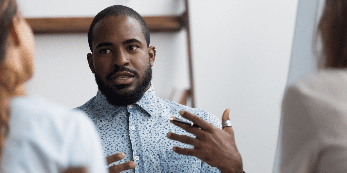 Coach talking about leadership roles