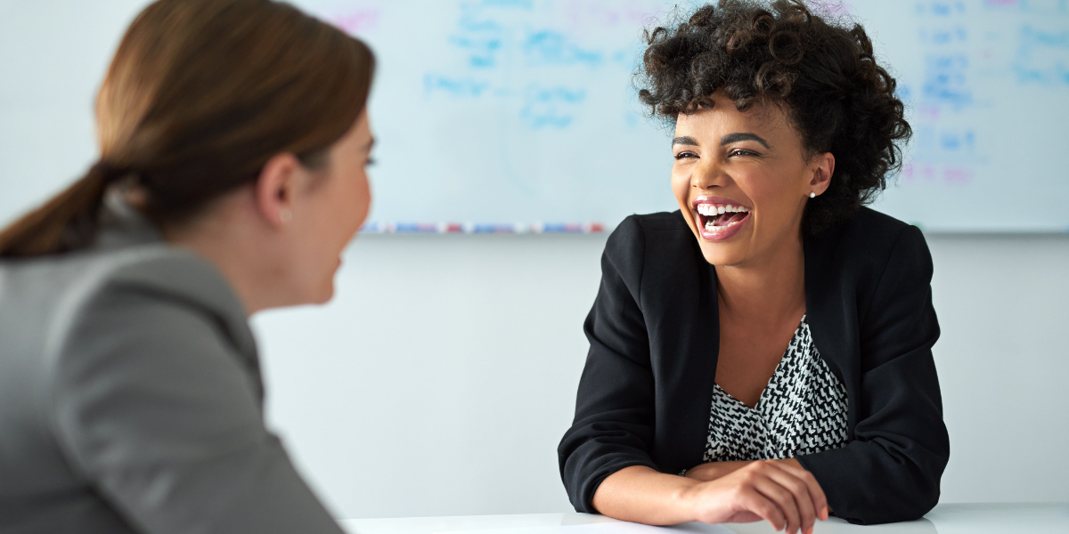 Happy coach feeling confident