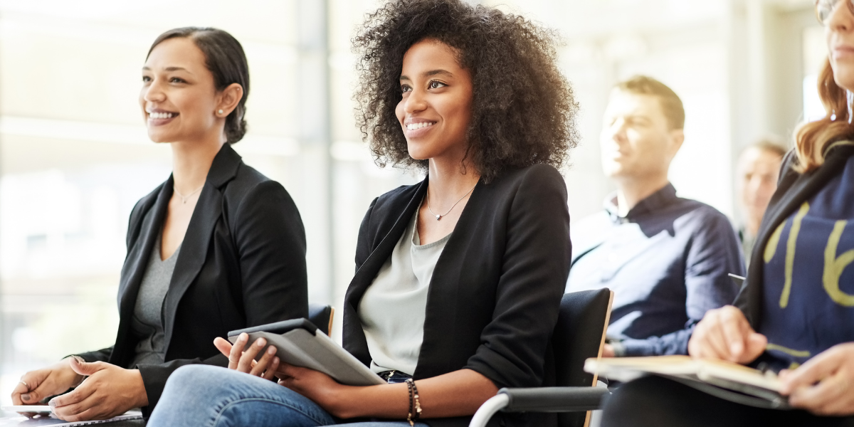 Man and woman in meeting